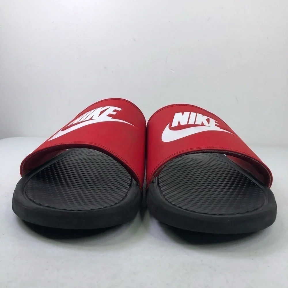 Nike Benassi Just Do It Red Black Slides